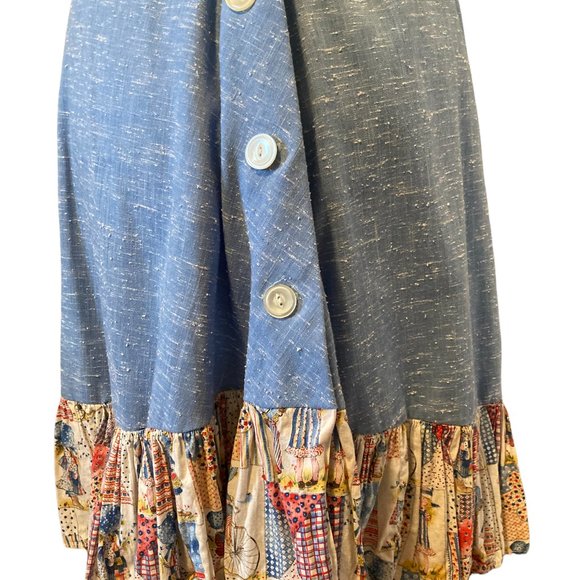 THE HOLLIE: Vintage 1970s Hollie Hobbie Chambray Apron Sundress - Picture 10 of 12